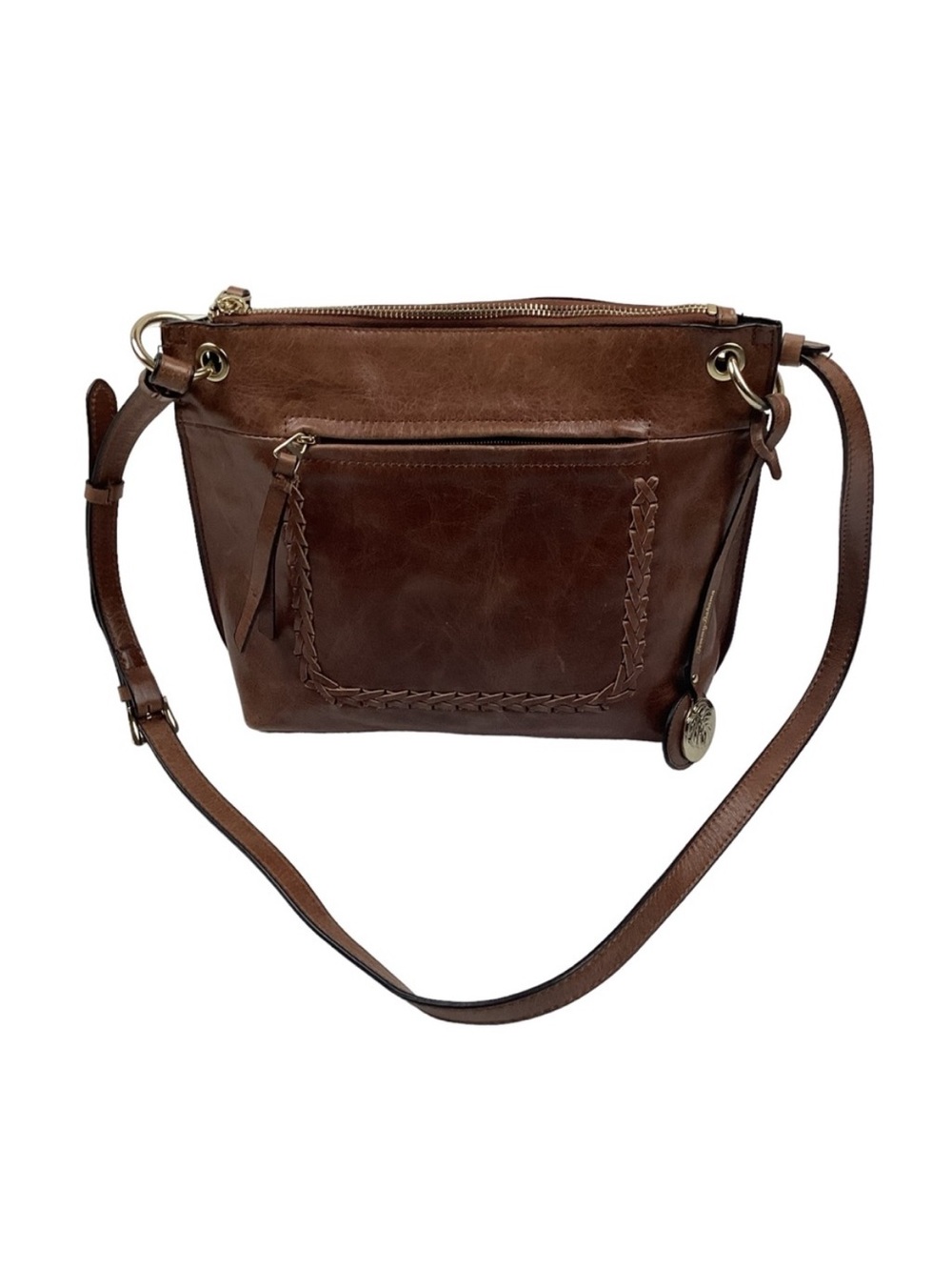 Tommy Bahama Tan Leather Crossbody Bag